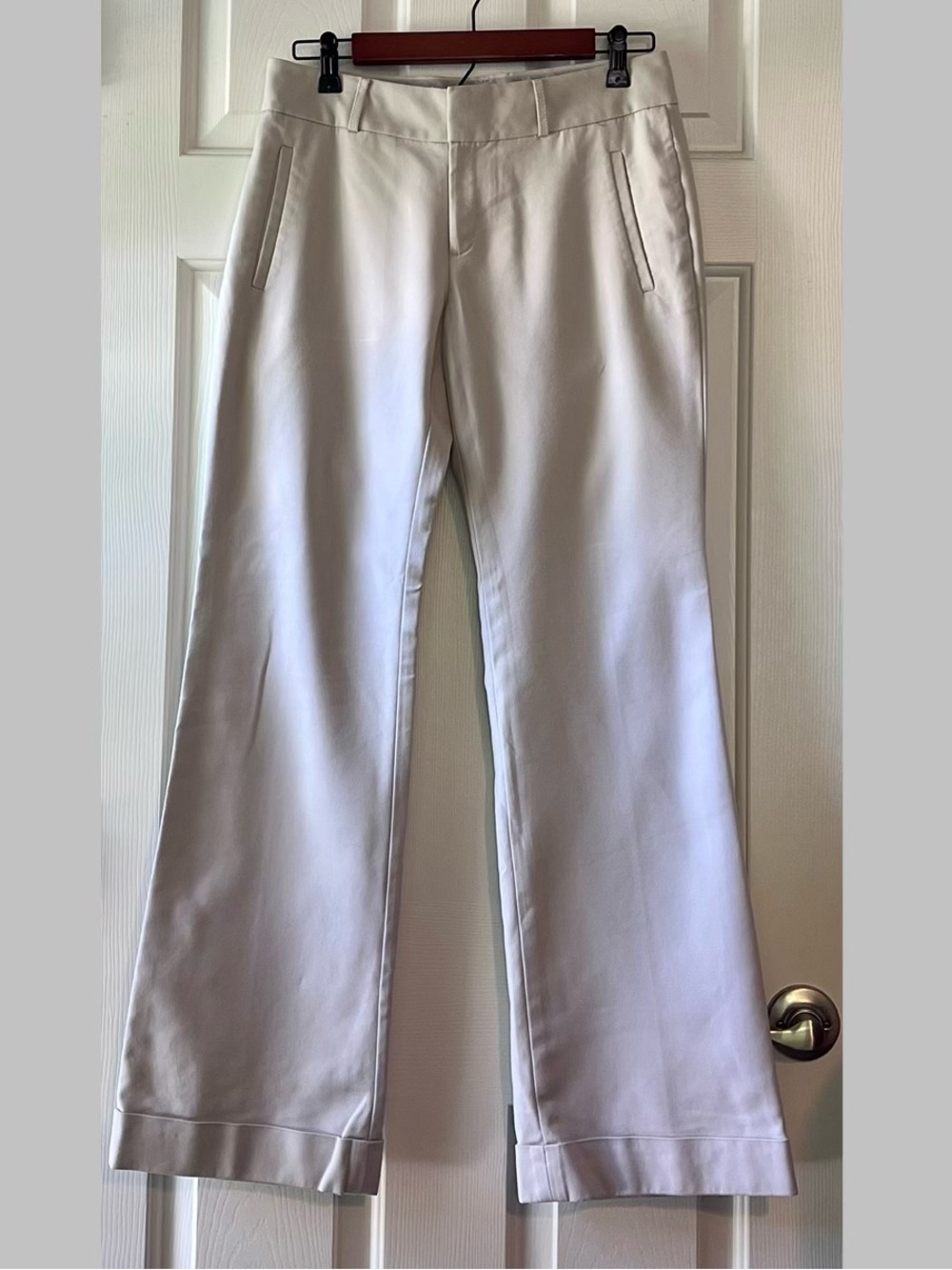 Banana Republic Cream Wide-Leg Trousers